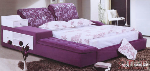 森美緣榻榻米雙人床 多功能布藝軟體床的定制與批發(fā)選擇